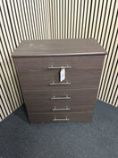 Switch 5 drawer grey laminate chest of drawers (H 92 x W 75 x D 40 cm)  44397 - image 2 2 image