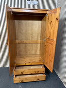 Switch Tall solid Pine 2 door + 2 base drawer wardrobe (H 188 x W 90 x D 58 cm) 2425 3 image
