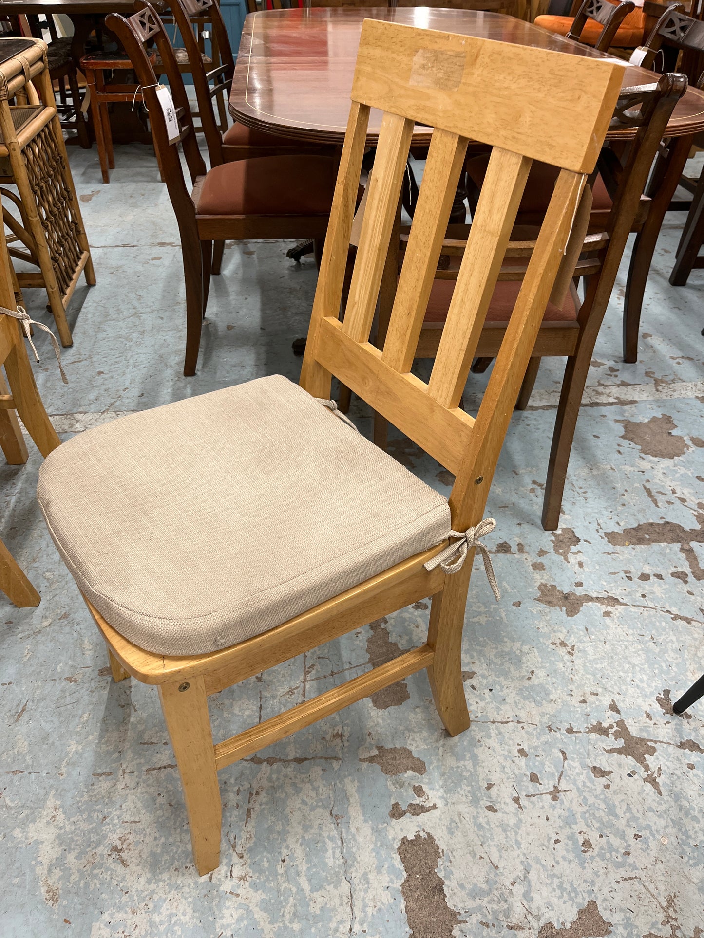 4ft hardwood kitchen table with 4 no. matching chairs