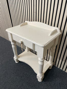 Switch White painted pine ornate 1 drawer bedside table 2425 3 image