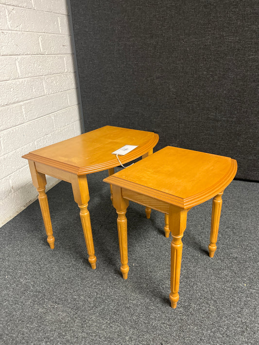 Solid wood nest of 2 tables  1225