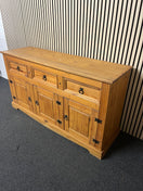 Switch Large long 3 door 3 drawer waxed pine sideboard (H 84 x W 151 x D 47 cm) 2325 3 image