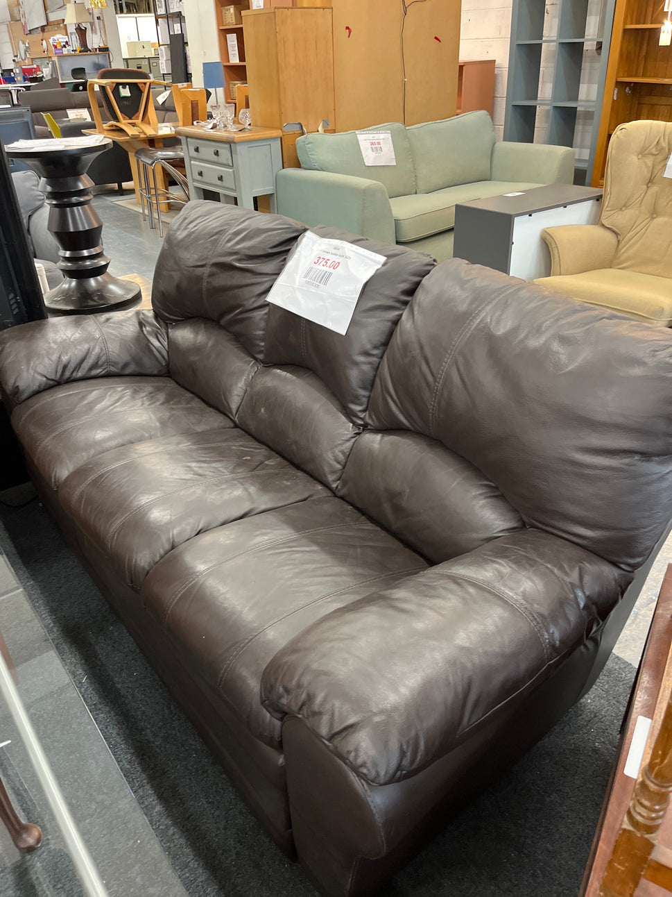 3+1+1 brown leather suite 3225