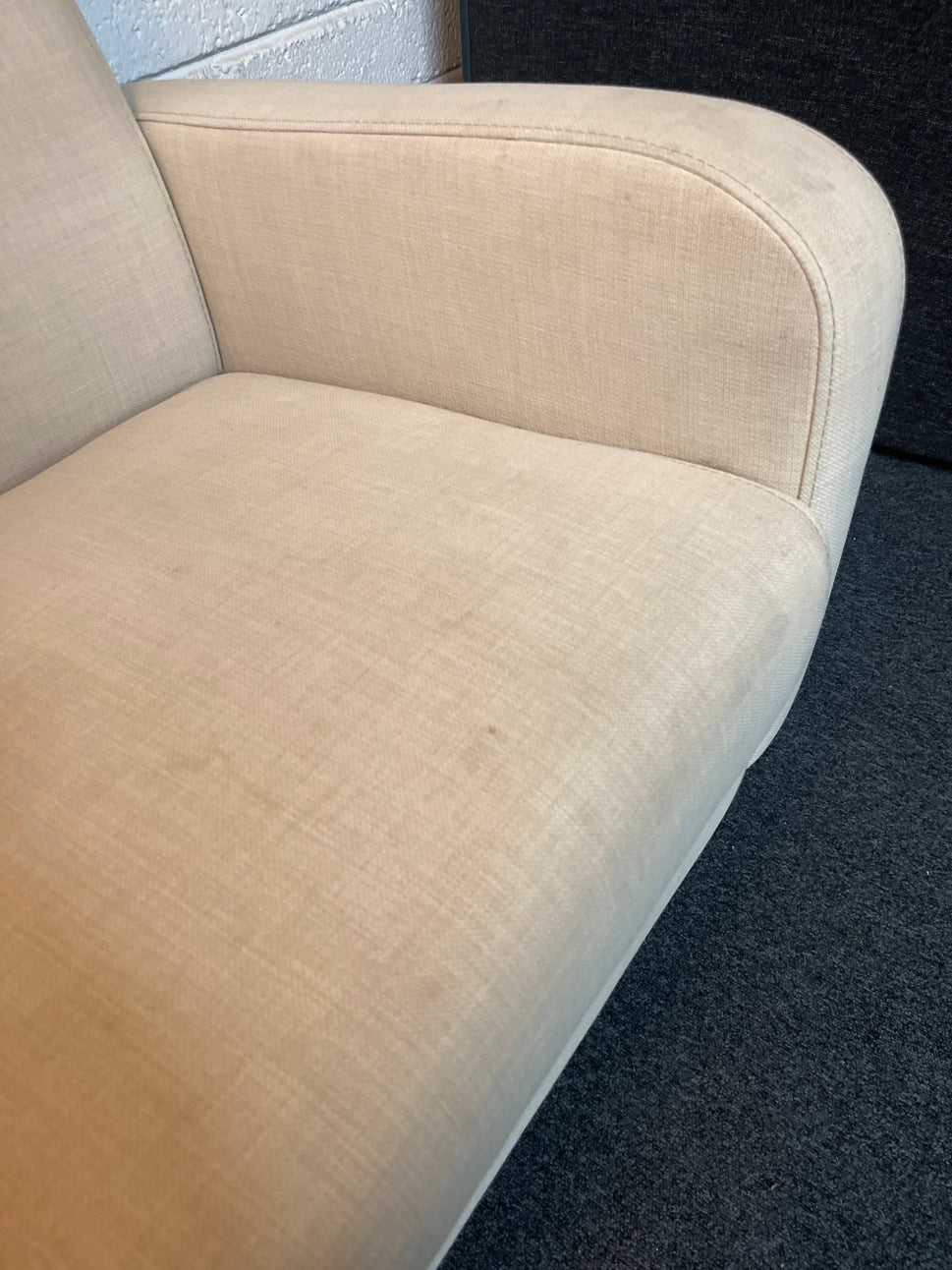Oatmeal fabric modern occasional armchair 2225