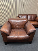 Switch 2+1 dark soft brown leather sofa suite (Widths 160, 120 cm respectively)  1425 3 image