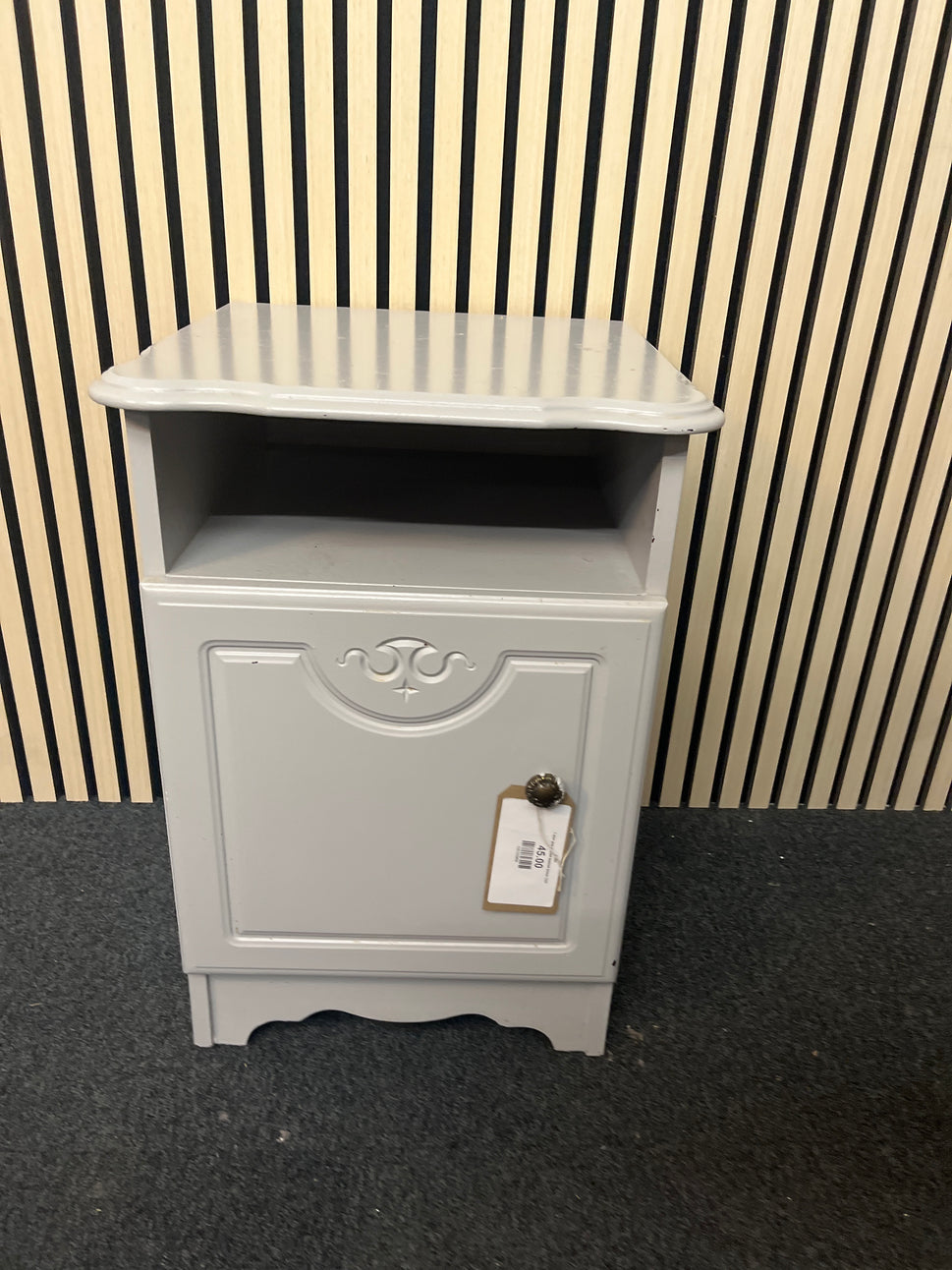 1 door grey painted bedside locker 1325