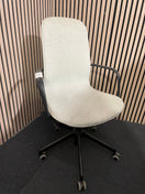 Switch Ikea Style Cream Fabric Swivel Chair- black and white frame 2 image