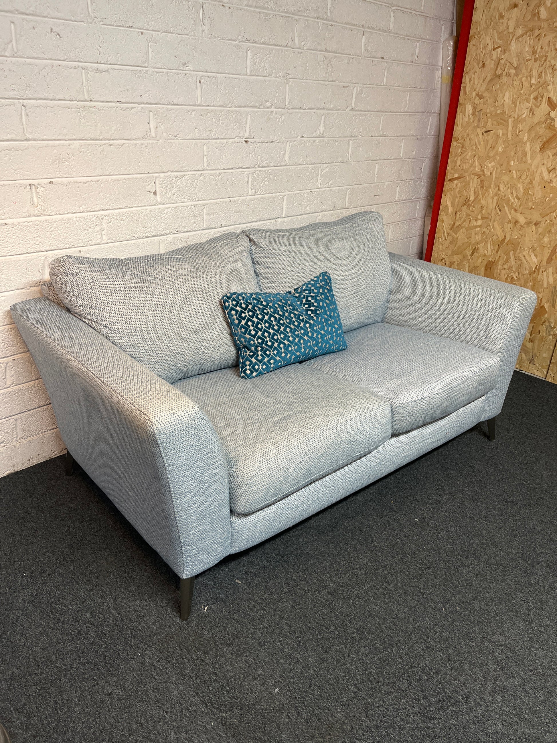 Small light blue and grey mix fabric office chair 3225