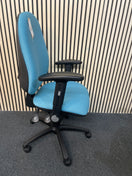Switch Senza 3 lever swivel chair with HA Back and height adjustable arms -AQUAMARINE TEAL 3 image