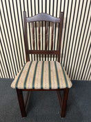 Switch Mahogany framed dining chair with green fabric seat 1226 2 image