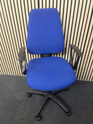 Switch High back royal blue fabric height adjustable swivel chair with fixed loop arms 1425 2 image