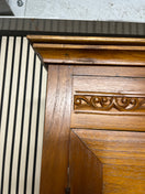 Switch Solid dark wood carved details large 2 glass door 2 drawer display unit (H 200 x W 122 x D 45 cm) 1325 3 image