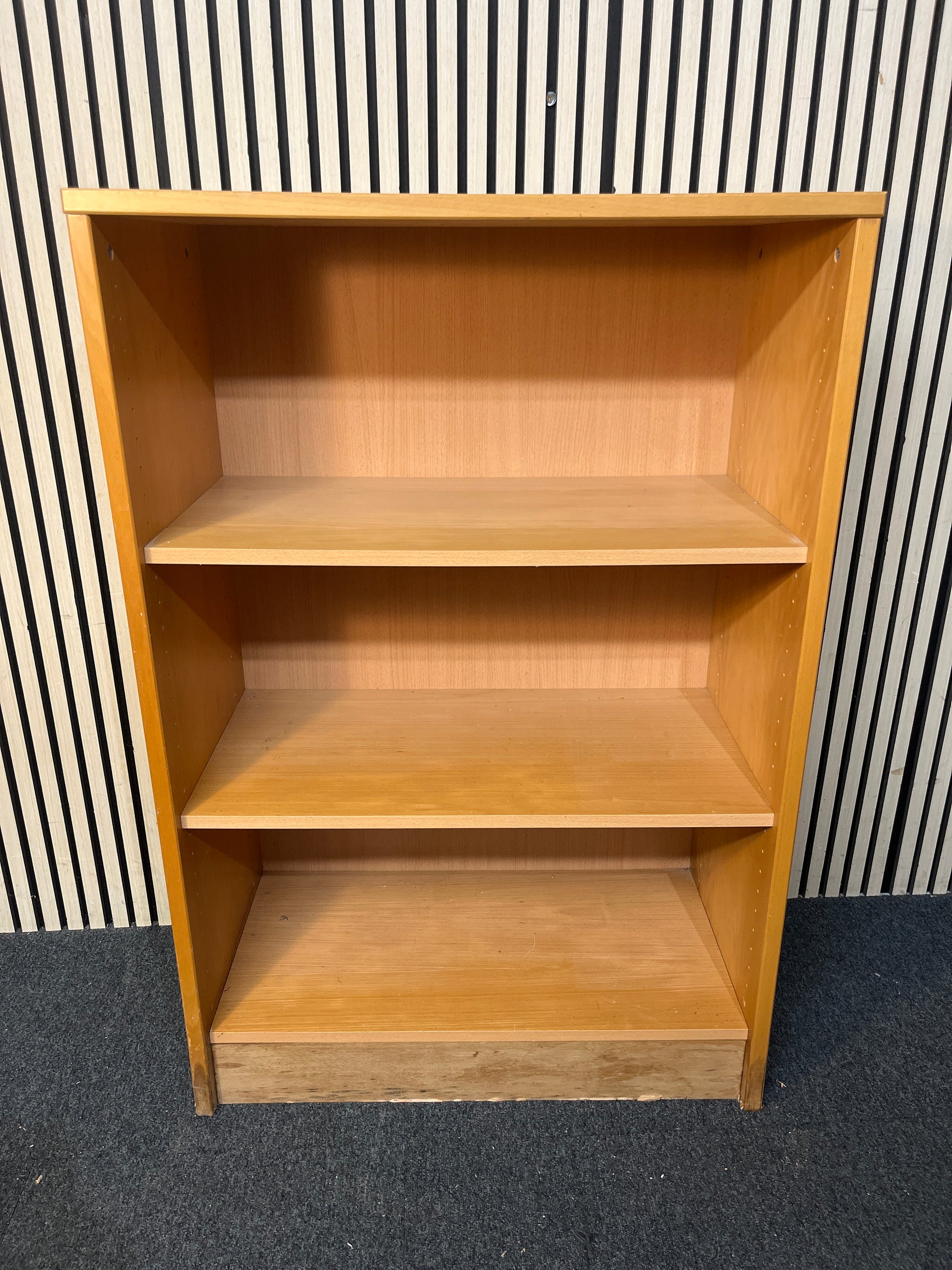 Laminate wooden 3 shelf bookcase (H 120 x W 80 x D 40 cm)  44062