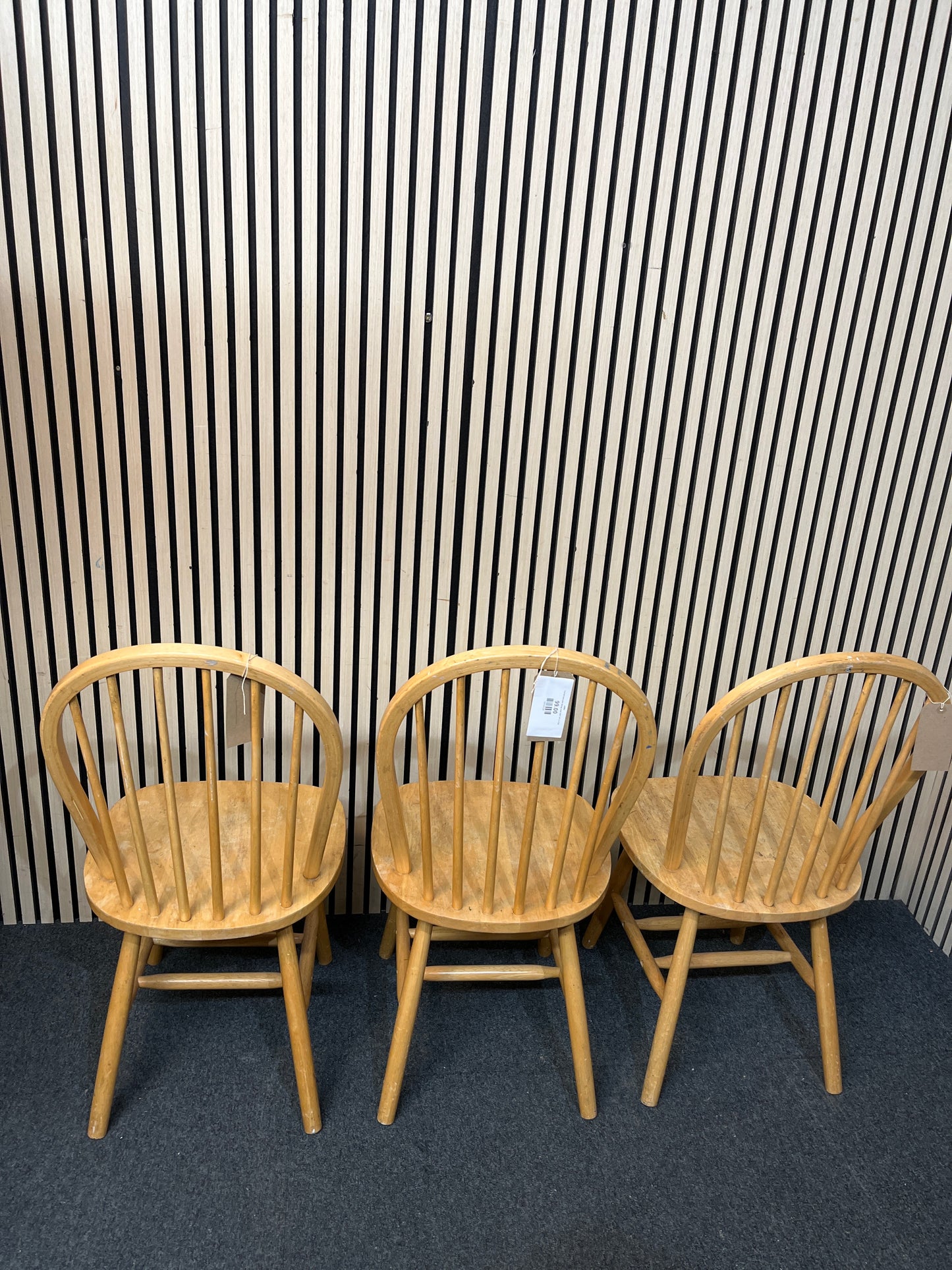 Curved back pine dining chair (SET OF 3) 3126