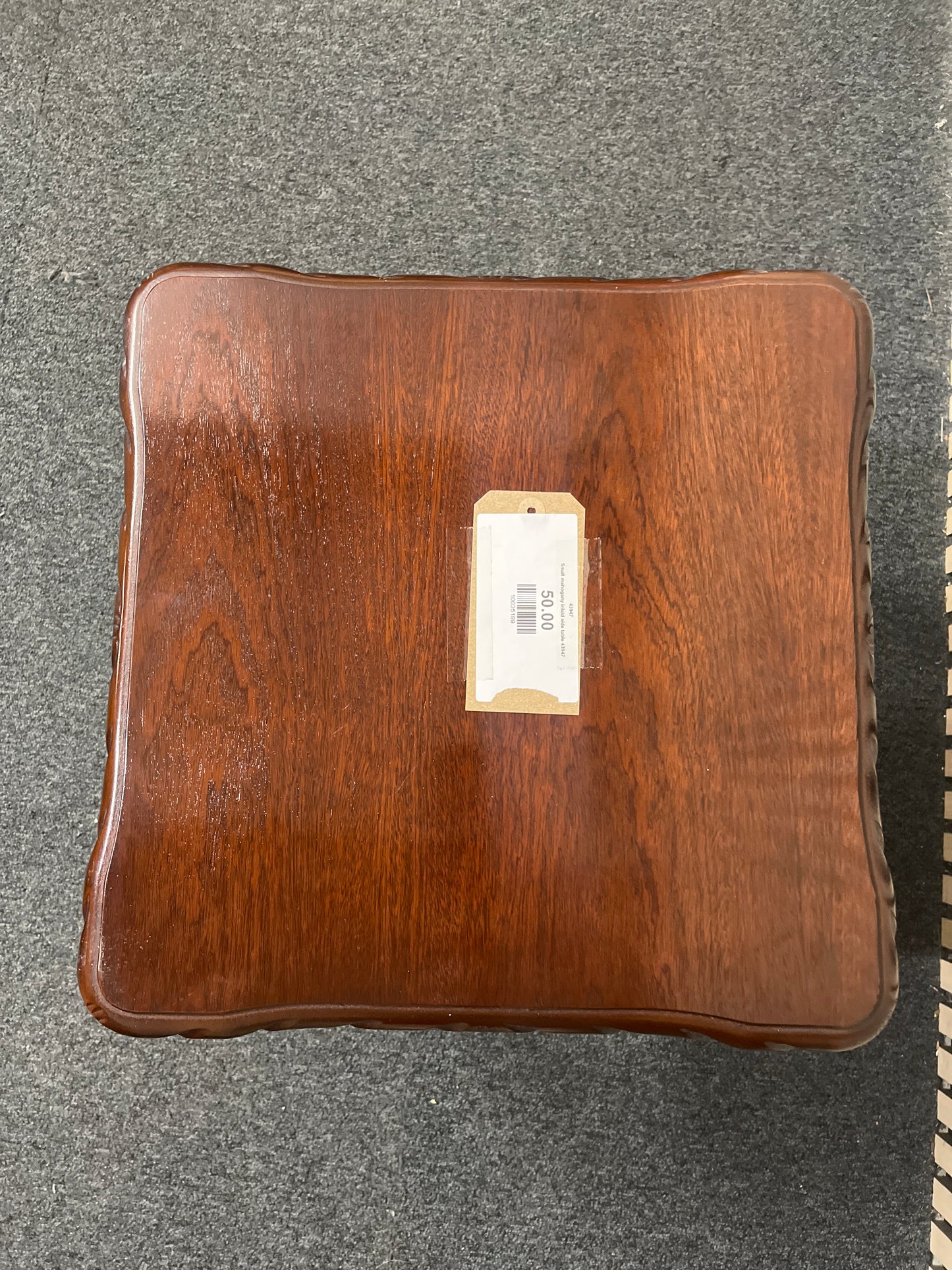 Small mahogany inlaid side table 43947