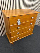Switch solid pine 4 drawer chest of drawers with ceramic handles (H 79 x W 80 x D 43 cm)  44263 2 image