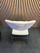 Switch Ex Demo Hebe steel folding chair with blow moulded seat and back in white 3 image