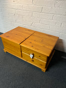 Switch Natural pine 2 drawer top open blanket box ( H 47 x W 107 x D 62 cm) 2225 3 image