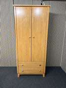Switch Tall beech two door wardrobe with two base drawers (H 208 x W 88 x D 58 cm) 1425 2 image