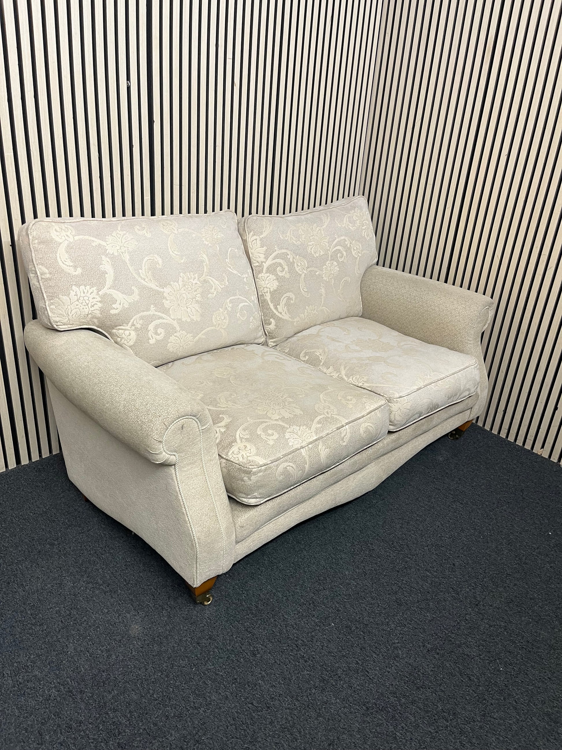 Floral cream fabric 2 seater sofa  44019