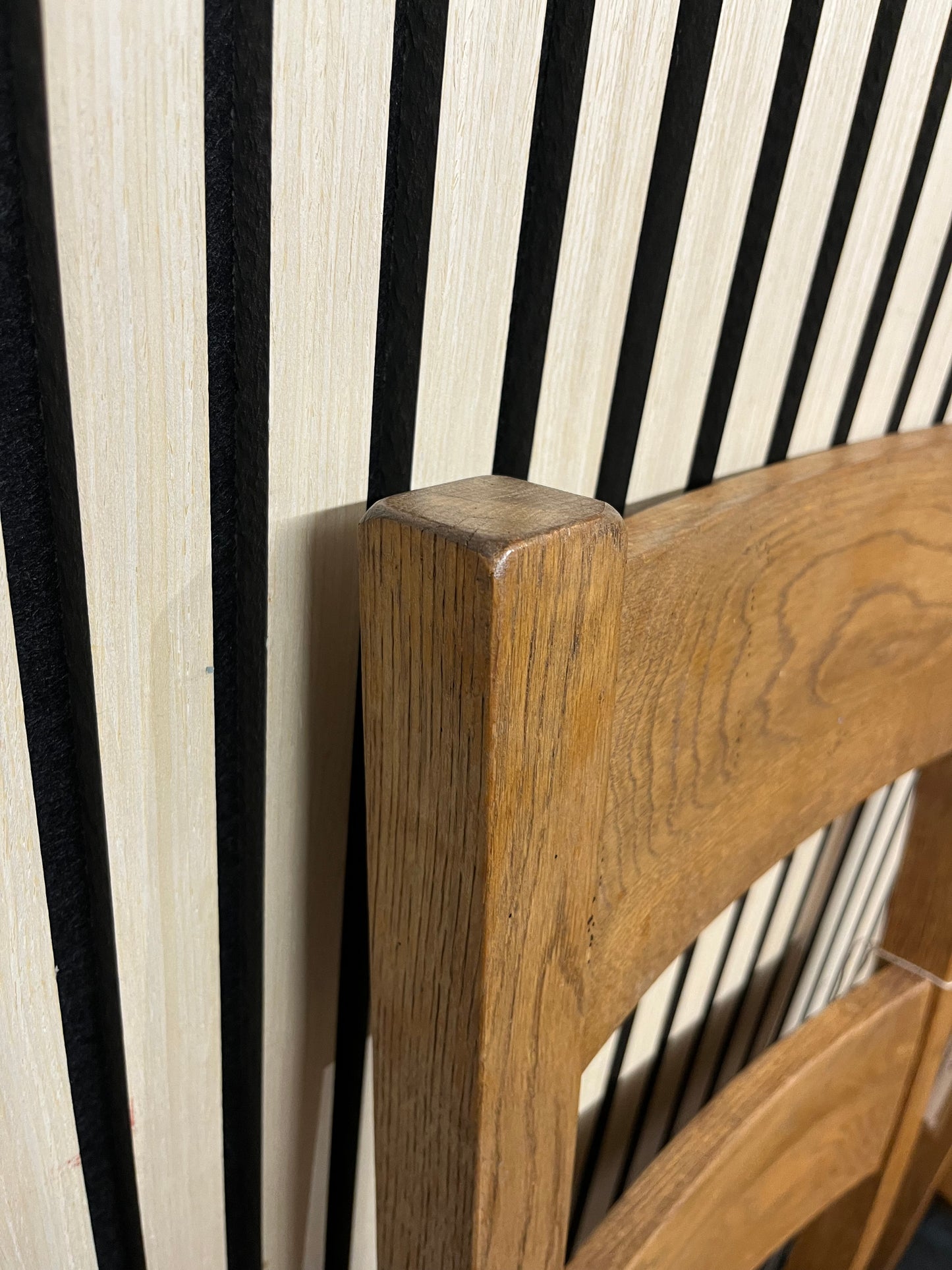 Solid oak and brown leather dining chair set (SET OF 4) 1126