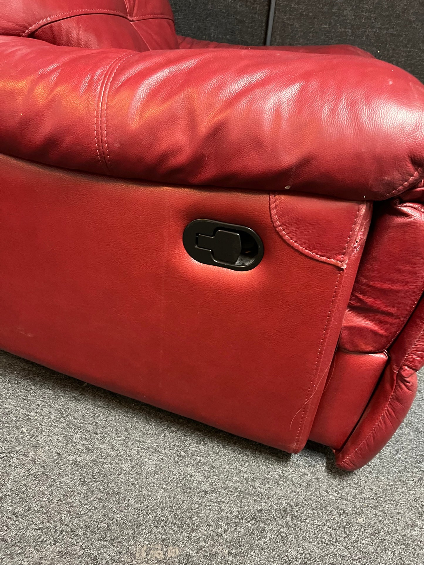 2+1 real wine leather recliner sofa suite 2225