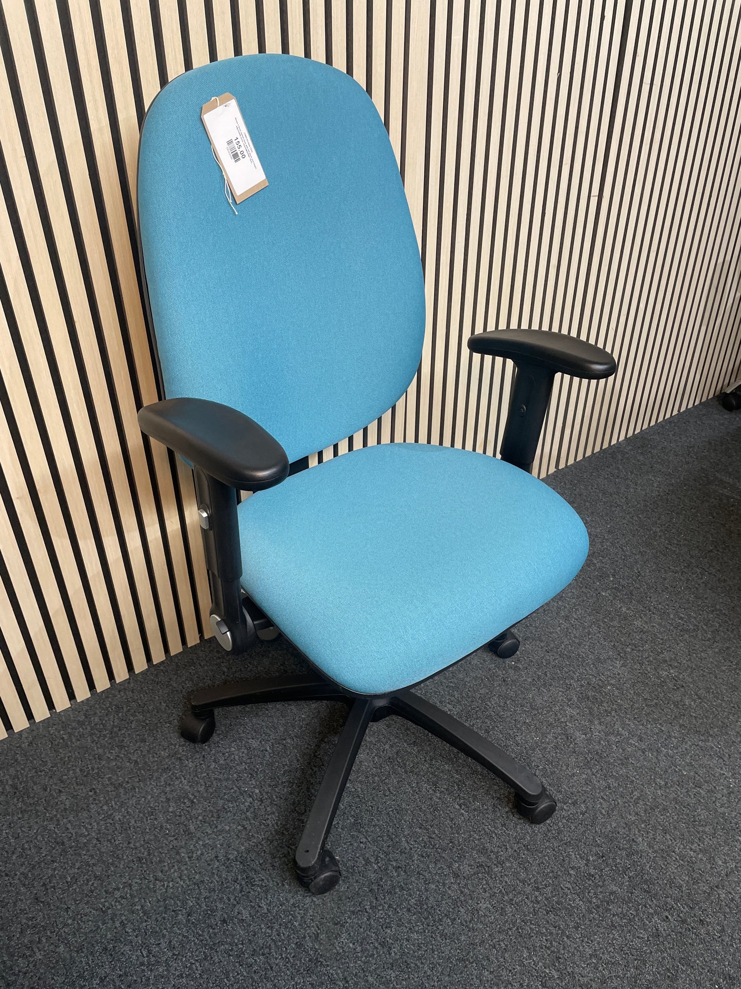 Senza 3 lever swivel chair with HA Back and height adjustable arms -AQUAMARINE TEAL