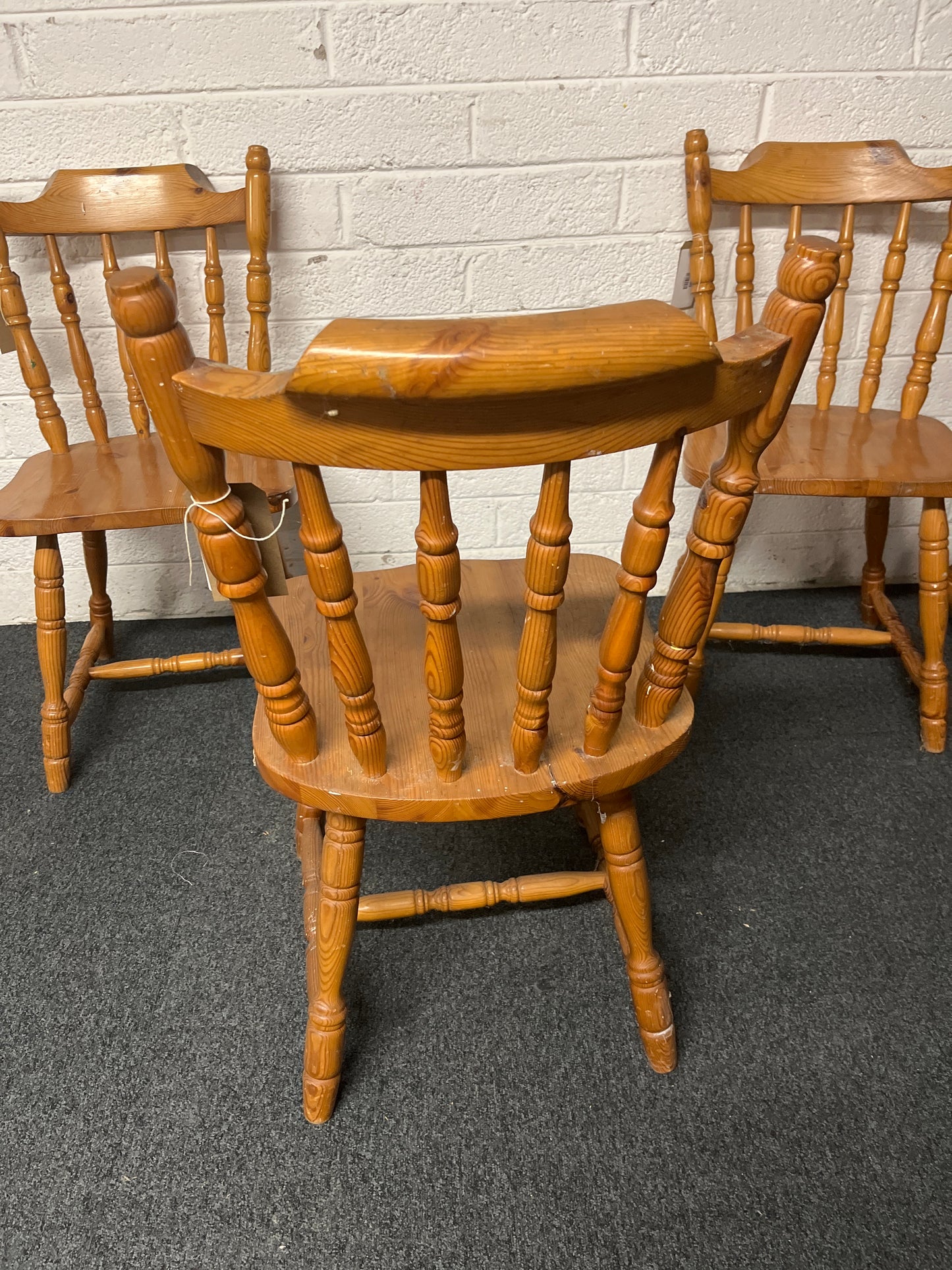 solid pine spindleback kitchen chair 2225