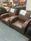 Switch Brown leatherette low seating armchair  2225 3 image