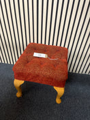 Switch Solid wooden framed red mixed fabric footstool 2325 2 image