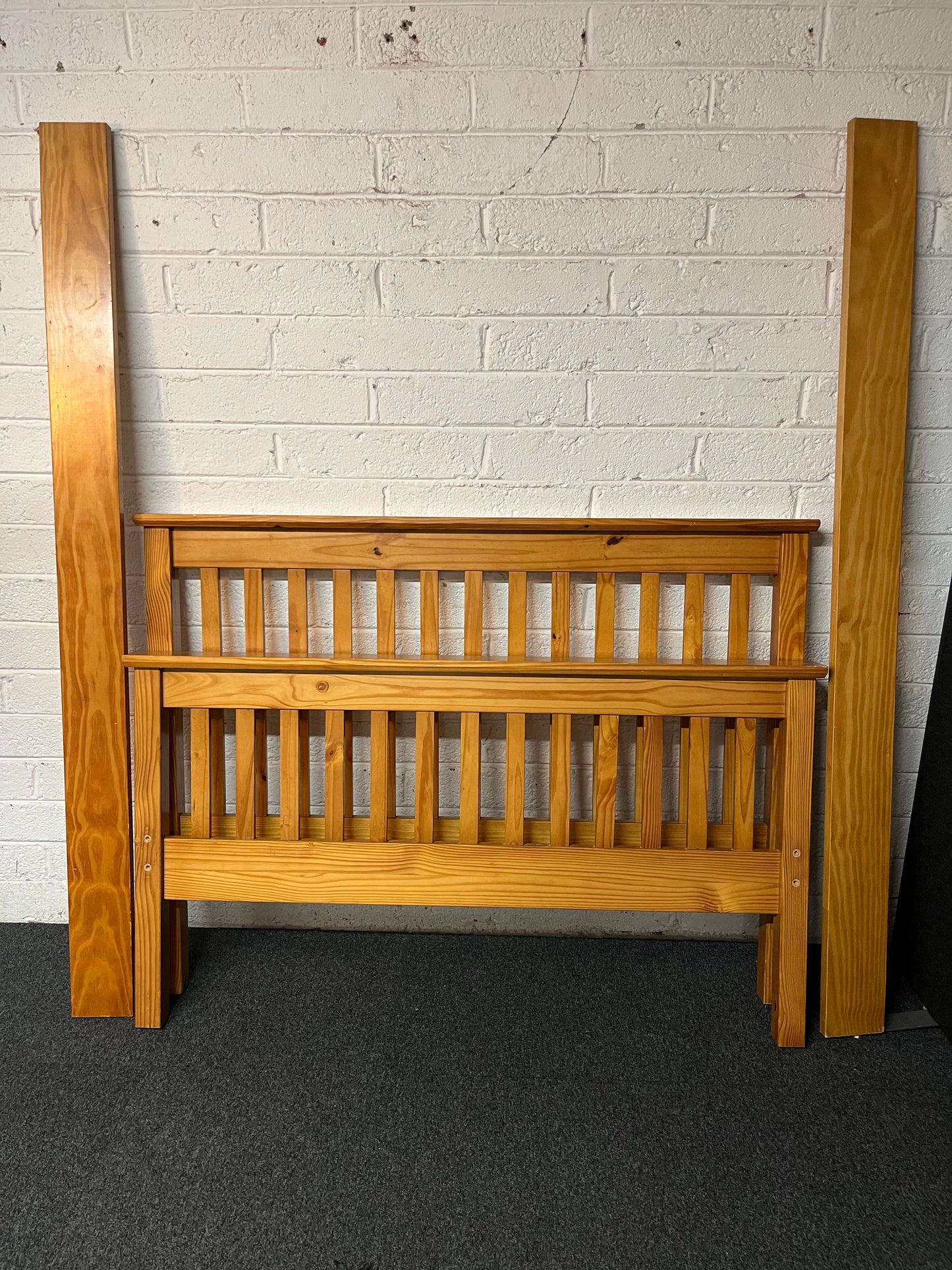 4ft 6 high end pine bed frame 2225