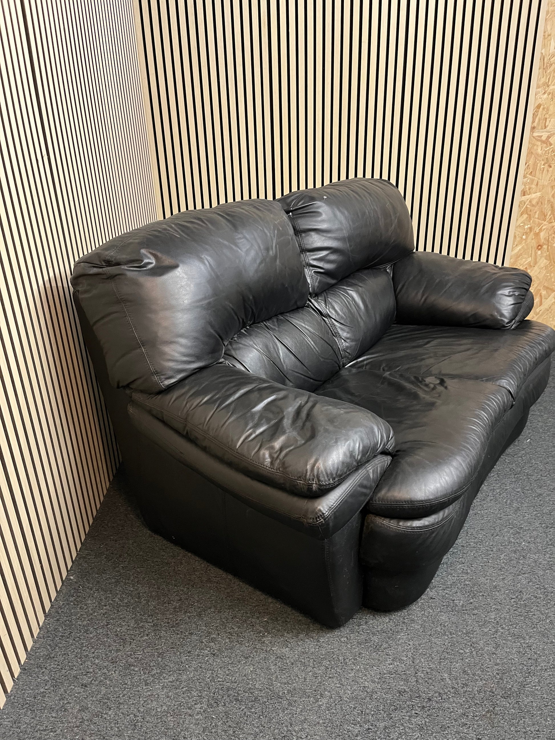 2 seater real leather sofa