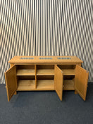 Switch Solid oak large 3 door sideboard with protective glass top (H 78 x W 150 x D 50 cm) 1425 3 image