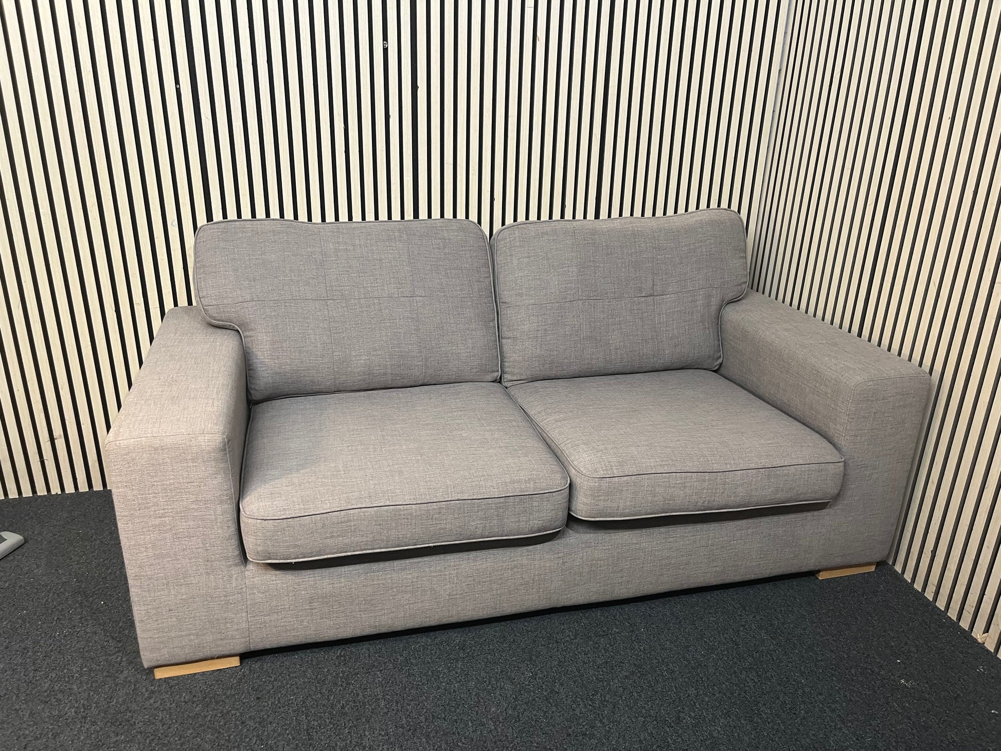 2 seater oatmeal fabric sofa width 176 cm  44064