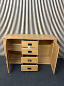 Switch Light stain solid wood 2 door 4 drawer sideboard 140Wx85Hx45D 3126 3 image