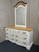 Switch White dresser with a matching decorative mirror and floral accents 2 image