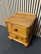 Switch Solid pine low 2 drawer bedside locker 2325 3 image