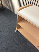 Switch Beech laminate low storage unit with leatherette seat  44161 3 image