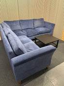 Switch Large sectional dark blue velour fabric corner suite 3325 3 image