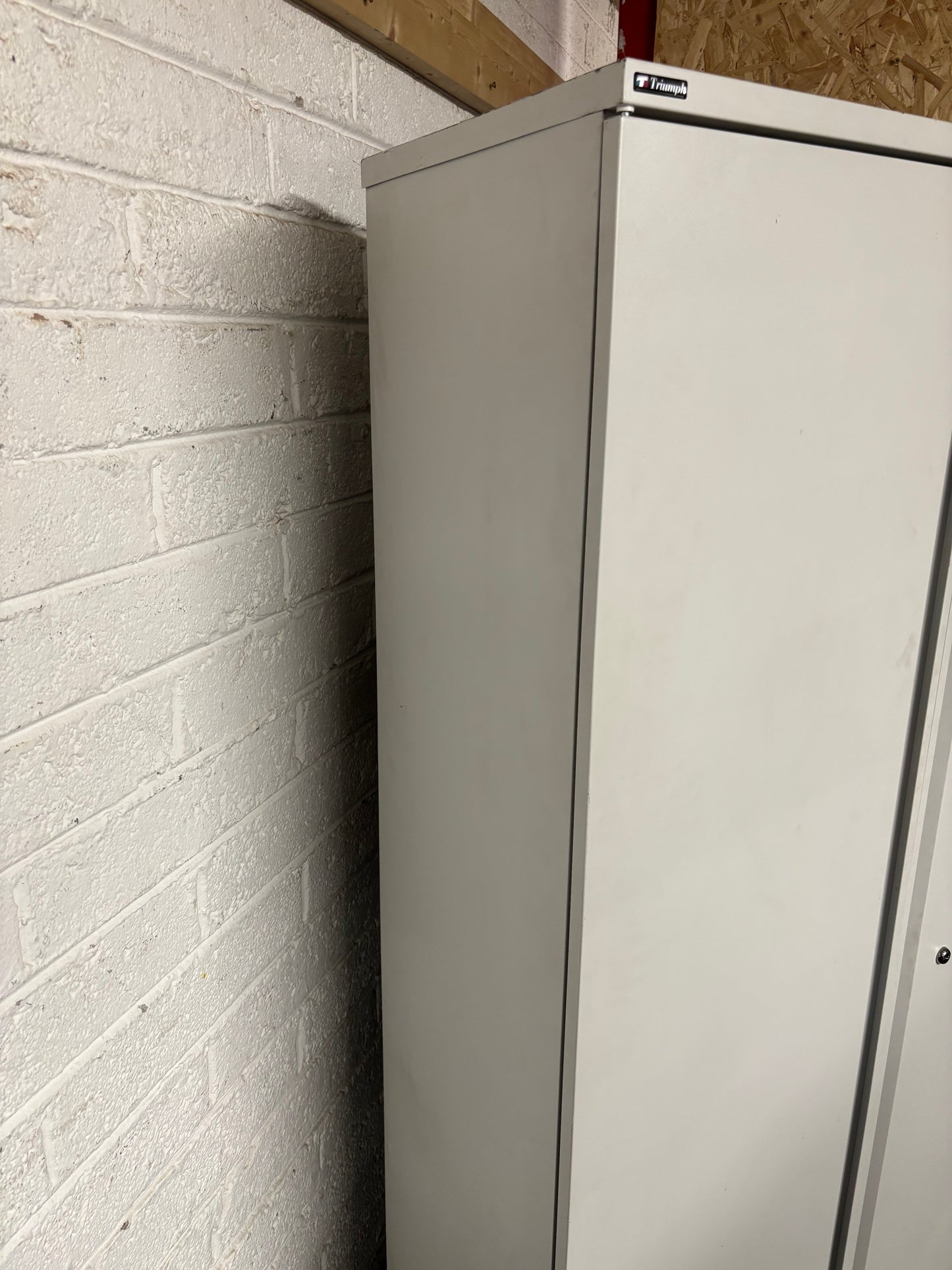 SECONDHAND MARGIN tall 6x3 grey steel storage unit with shelves