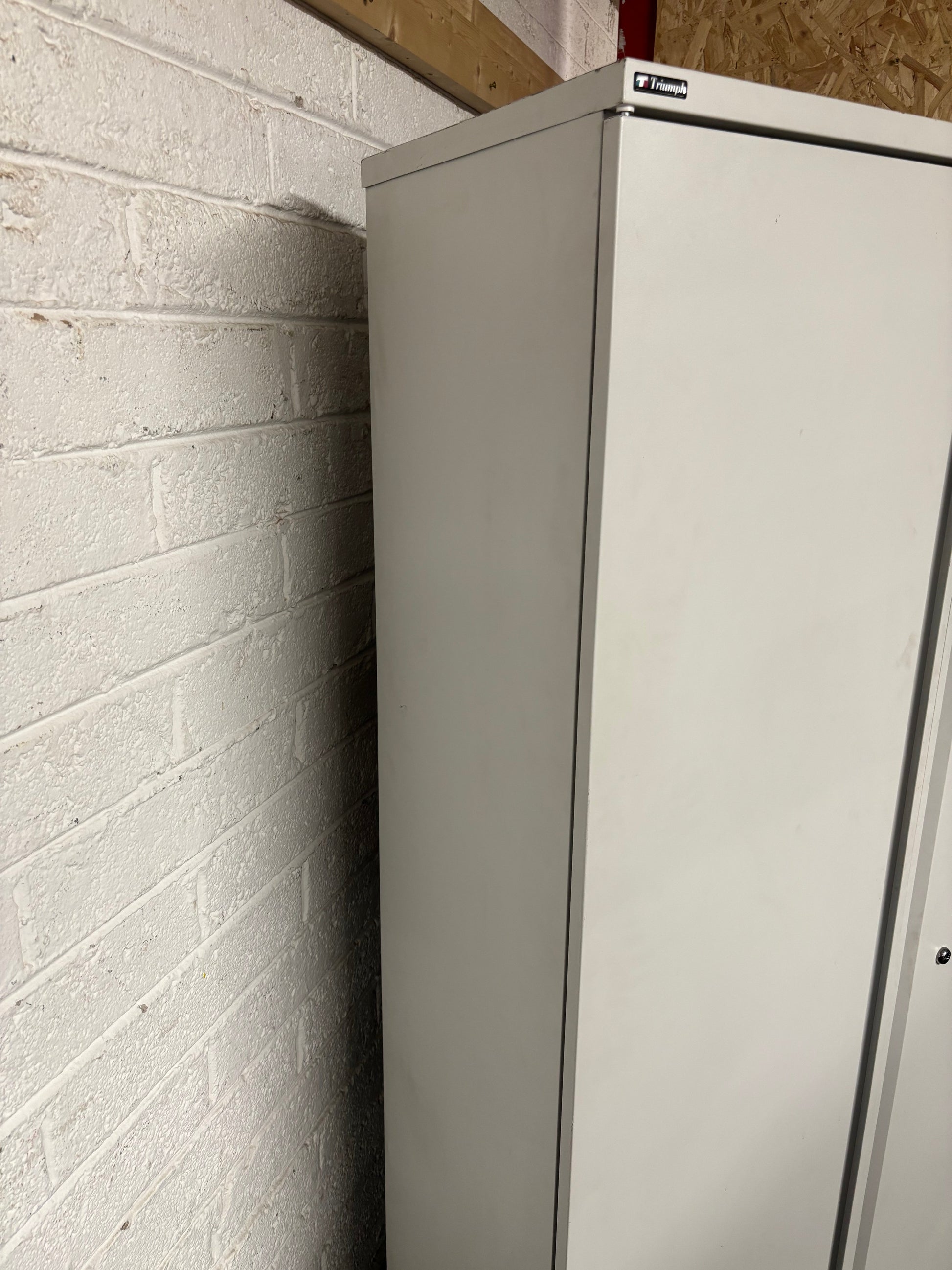SECONDHAND MARGIN tall 6x3 grey steel storage unit with shelves