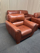 Switch 3+1+1+footstool tan leather sofa suite 2325 3 image