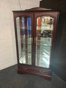 Switch Rossmore Mahogany glass  2 door display unit with rope effect detailing (H 154 x W 82 x D 33 cm) 2225 2 image