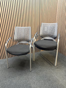 Solid black plastic framed meeting chair
PRICE INC 23% VAT