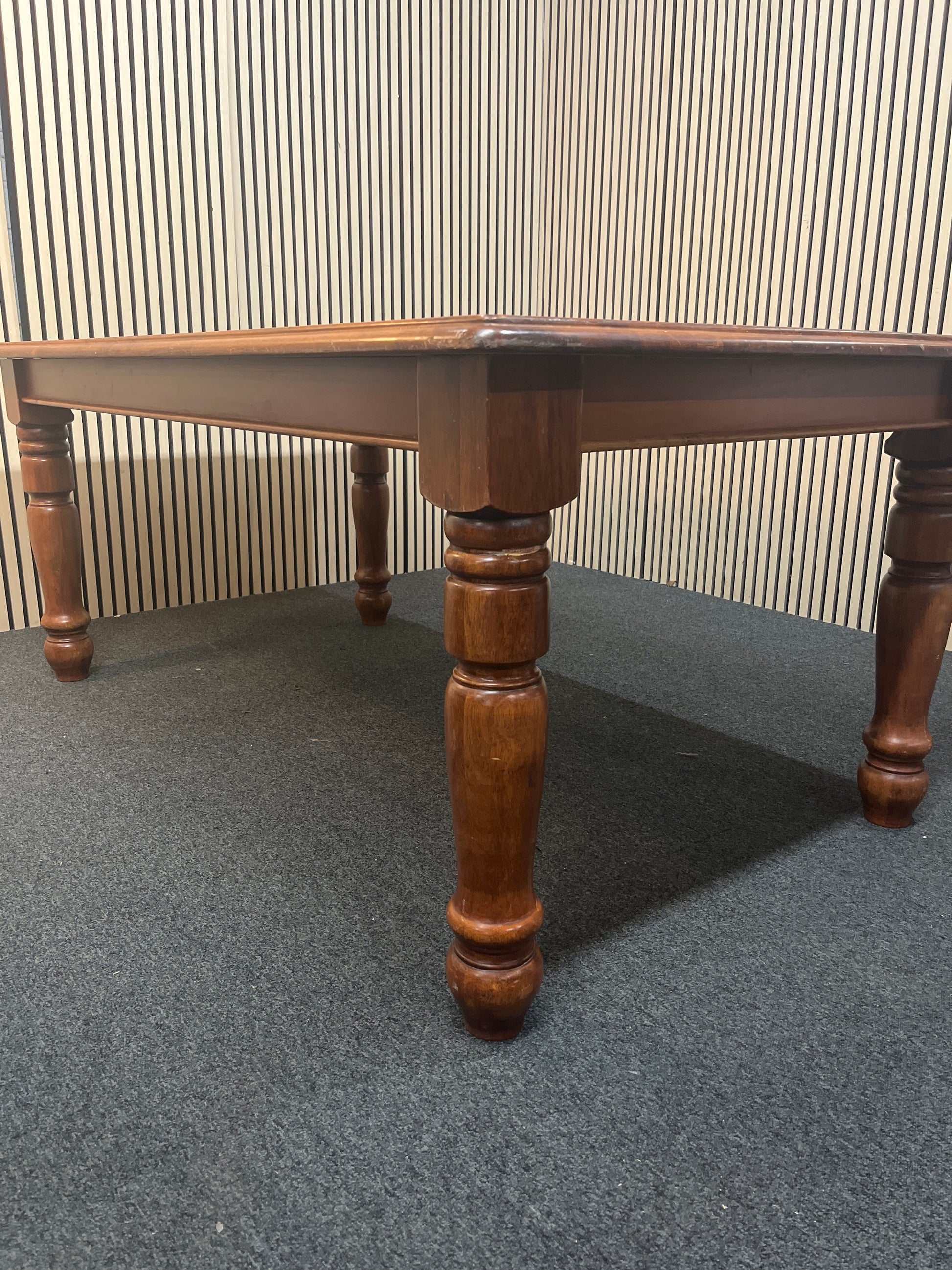 Hardwood dark stained large kitchen table (L 107 x W 184 cm)