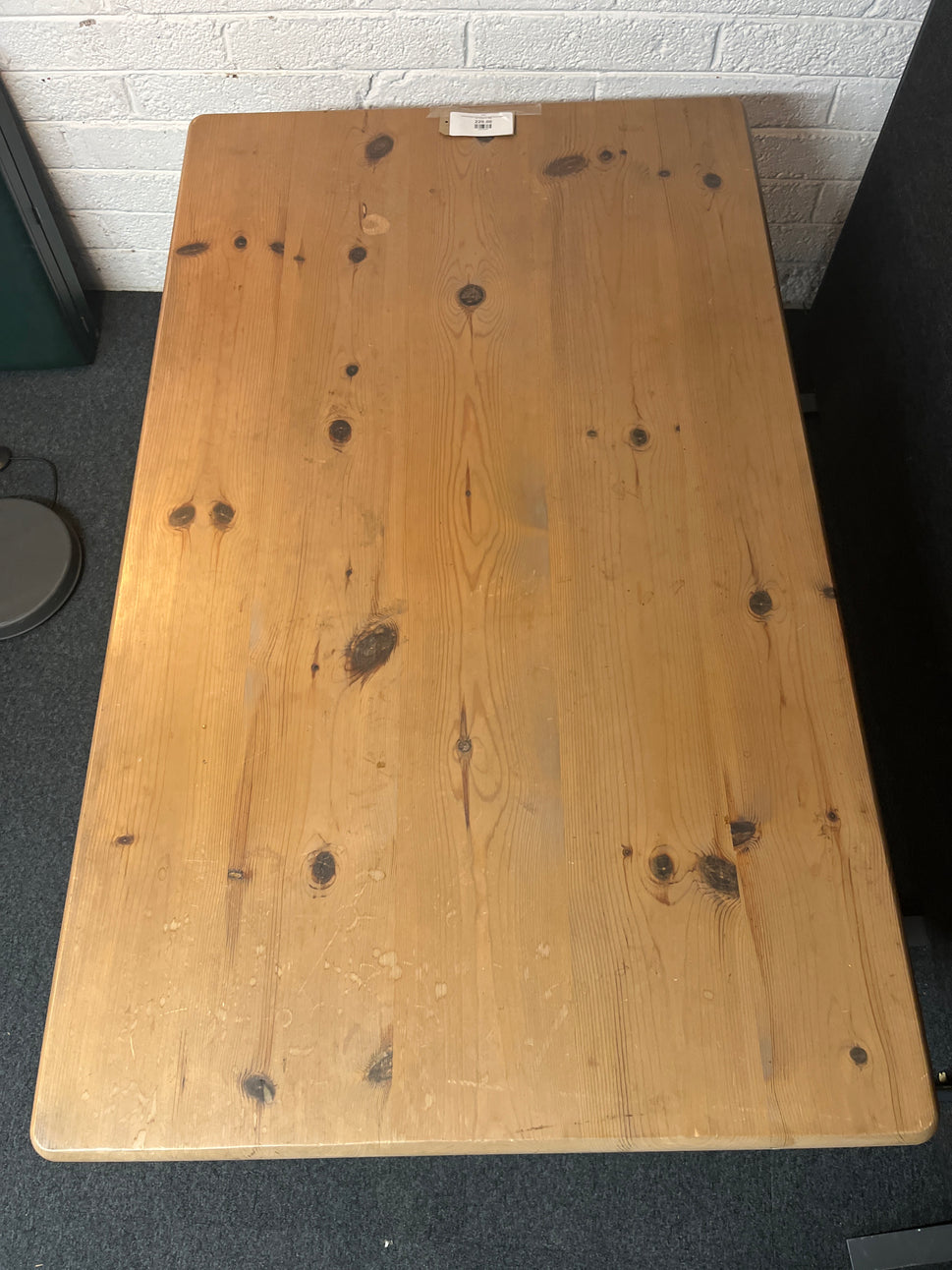 Solid pine large farmhouse rectangular kitchen table (L 153 x W 92 cm) 2225