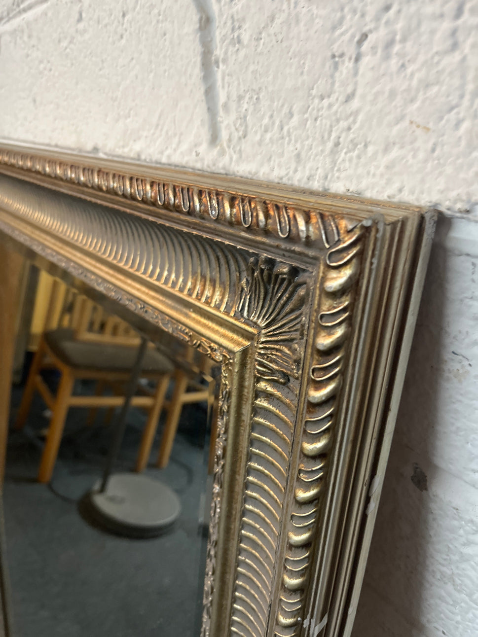 Ornate silver framed mirror 790Wx1120H 2225