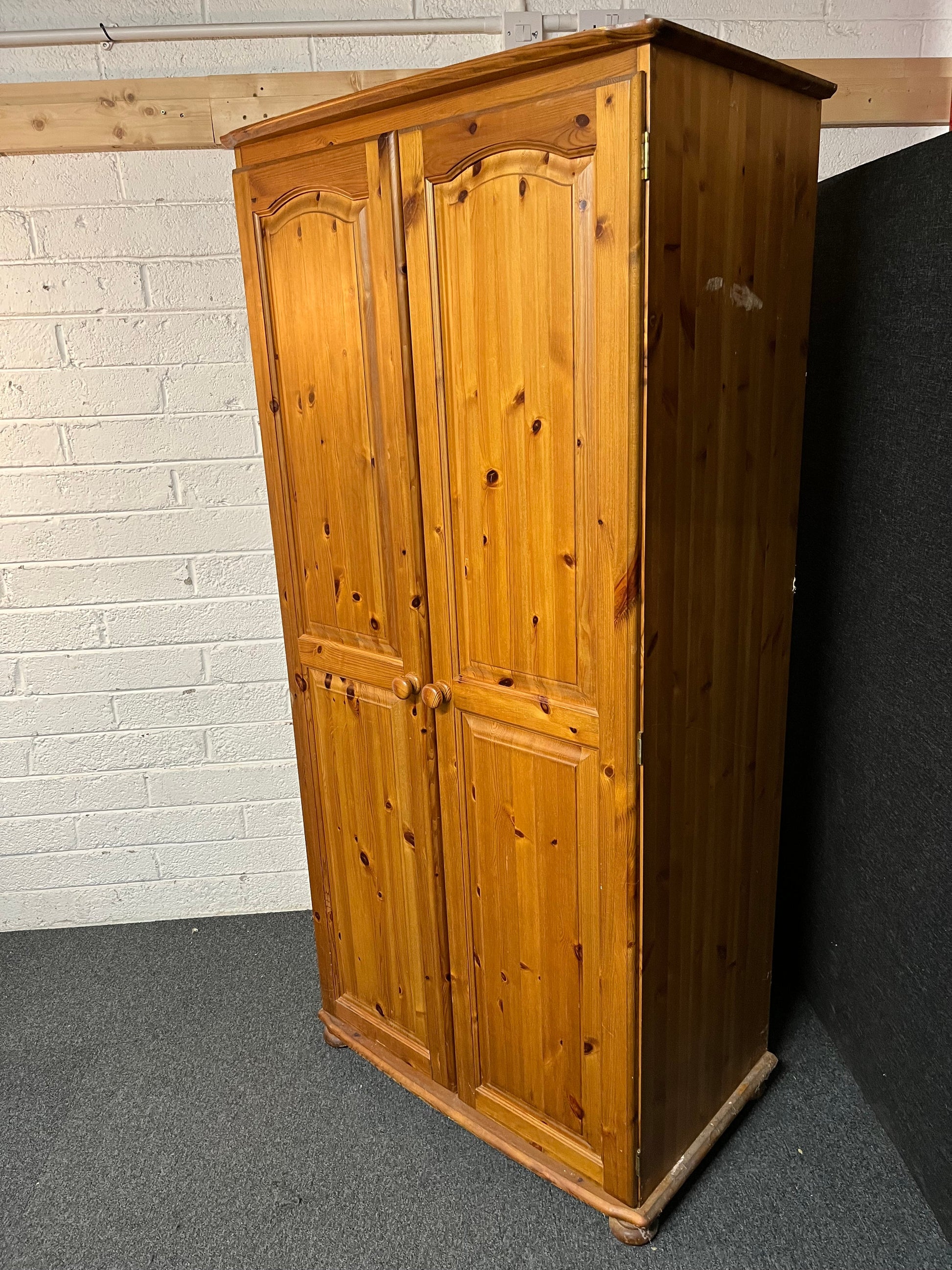 Tall solid ducal pine wardrobe 190Hx890Wx52D cm 2225