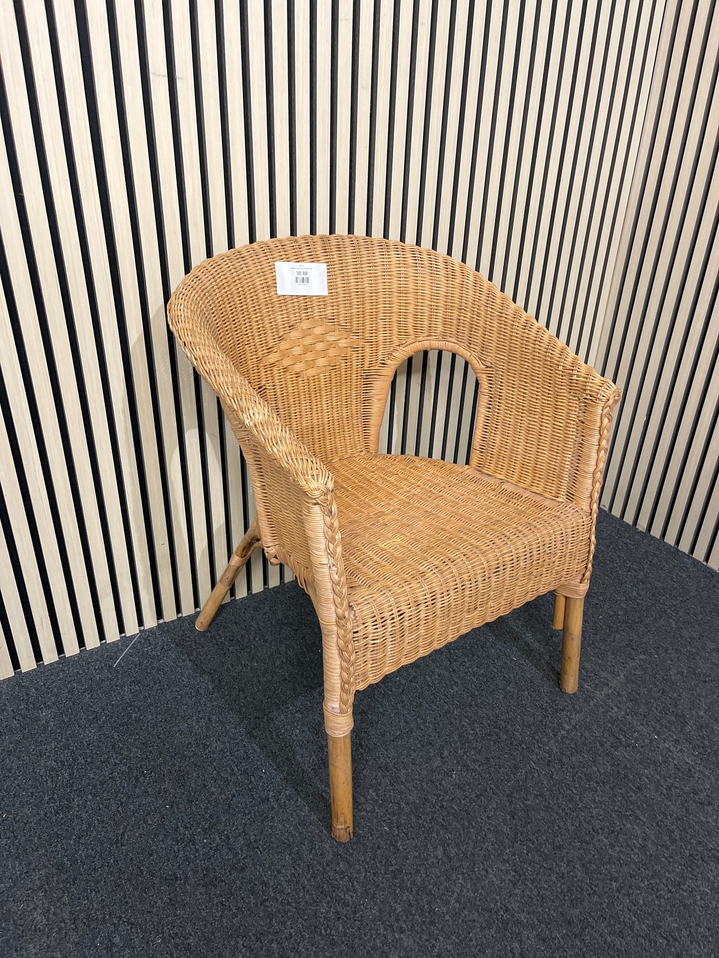 Lloyd loom wicker arm chair 3325