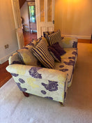 Switch Floral patterned three seat sofa with brass castors  43783 2 image